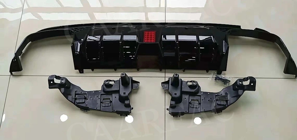 ABS автомобиль диффузор губа на задний бампер с выхлопом 4 выхода для Mercedes Benz E Class