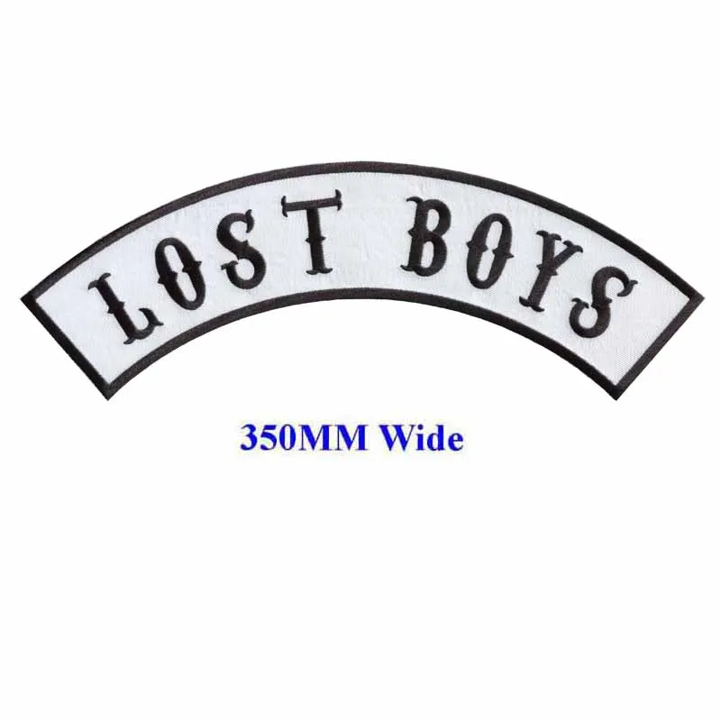 Мотоциклетные байкерские нашивки LOST BOYS вышитые термоклейкие для полной спины