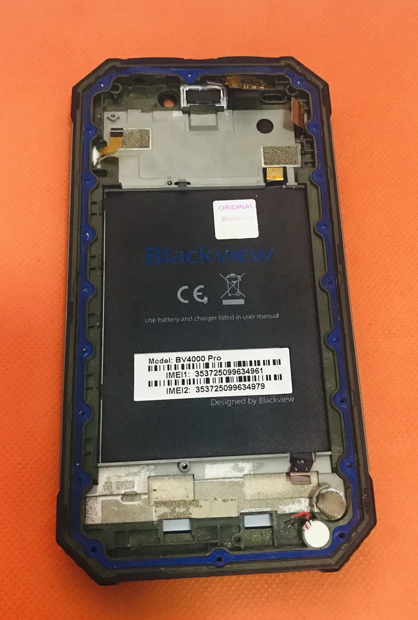 Б/у сенсорный экран и ЖК-дисплей+ рамка для Blackview BV4000 Pro MT6580A четырехъядерный 4,7 дюймов