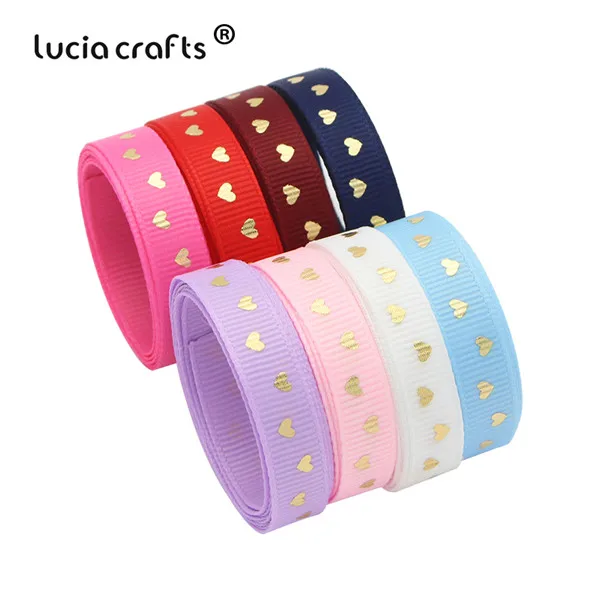 Mixed colors 8y Lucia crafts 5 ярдов/8 метров 10 мм корсажная лента с принтом Сердце ленты вечерние упаковка для свадебного подарка Декор Материал поделки своими руками S0303 - Цвет: Mixed colors 8y