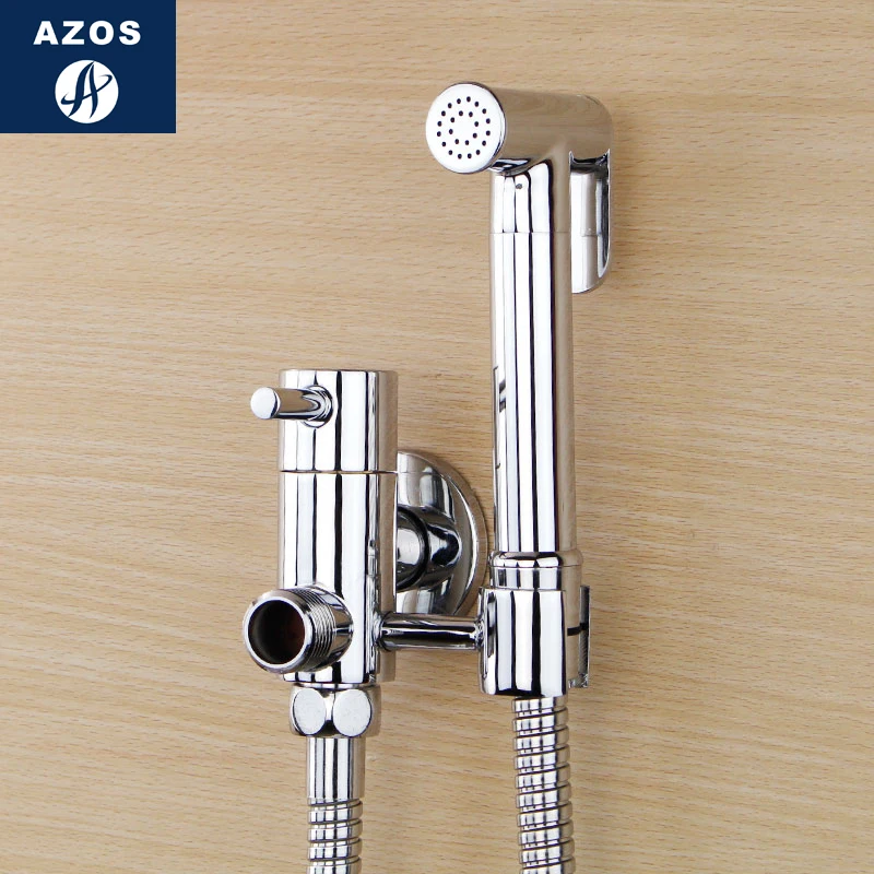 Azos биде кран под давлением душ сопло латунь хром холодной воды две функции