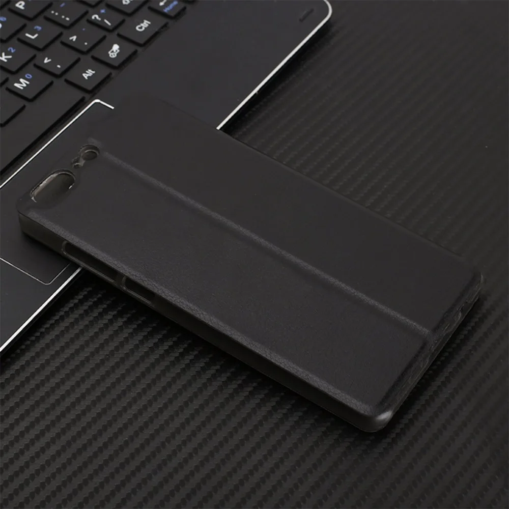 Чехол Ocube для LEAGOO T5 Горизонтальный кожаный флип чехол с держателем смартфона