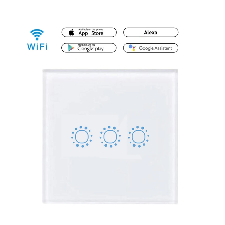 Настенный смарт светильник AOYAN T1 EU 1 2 3 Gang Touch/Wifi/433 RF/APP Remote настенный сенсорный