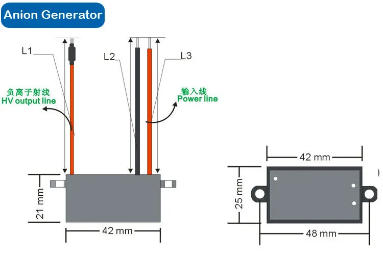 Домашний воздухоочиститель навигационный ионный Анионный генератор AC230V