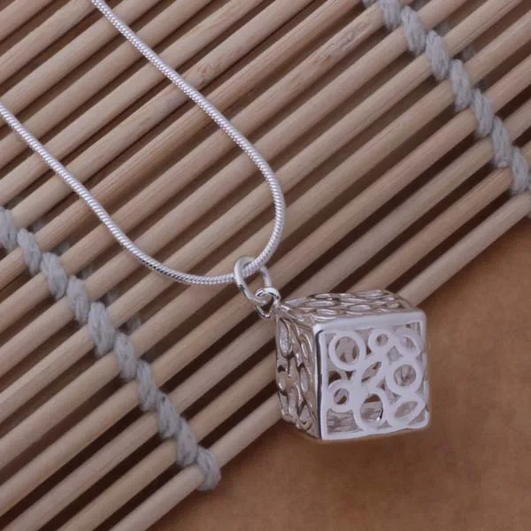 Красивое открытое ожерелье с подвеской из серебра 925 пробы модное ювелирное