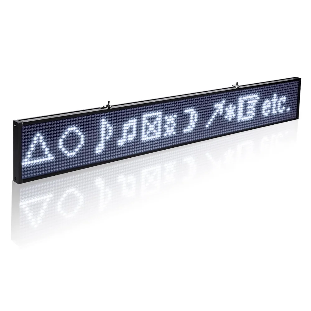 50CM White Color P5 SMD Led Sign Programmable Scrolling Message LED Display Board Countdown Time Support Russian Indoor For Shop | Лампы и