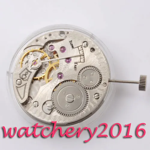 Vintage 17 Jewels 6498 Mechanical Hand Winding stainless steel Men's Watch Movement
