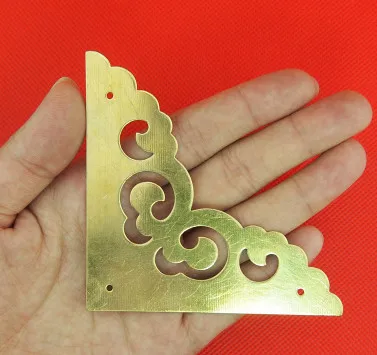 Латунный желтый угол 8 см защита углов оборудование античная винная коробка