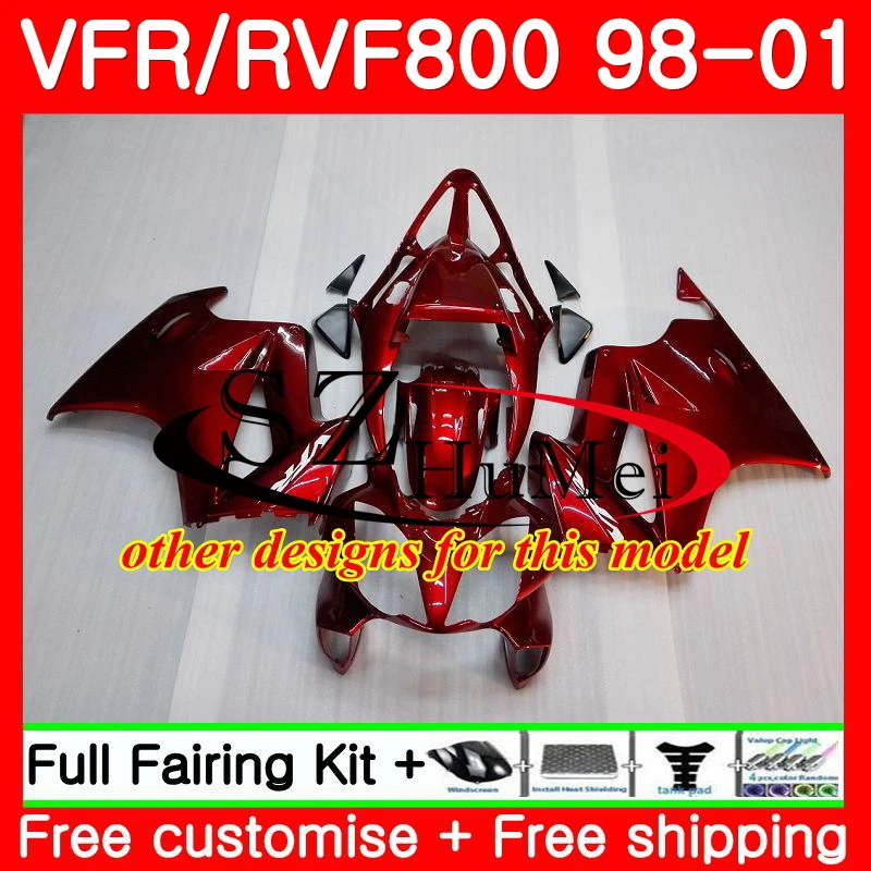 Набор для HONDA VFR800R Interceptor VFR800 98 99 00 01 112SH. 5 VFR 800RR 800 RR VFR800RR 1998 1999 2000 2001 обтекатель Синий
