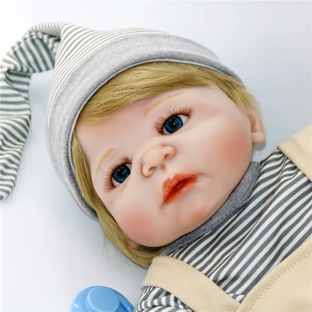 2" reborn Младенцы полный силиконовый винил тело светлые волосы мальчик девочка Реалистичная кукла reborn может войти в воду детская игрушка для ванной куклы boneca
