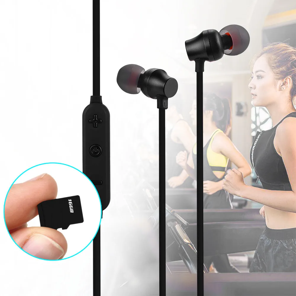 VOBERRY Горячая Спортивная Беспроводная bluetooth-гарнитура TF MP3 флэш-карта памяти SD