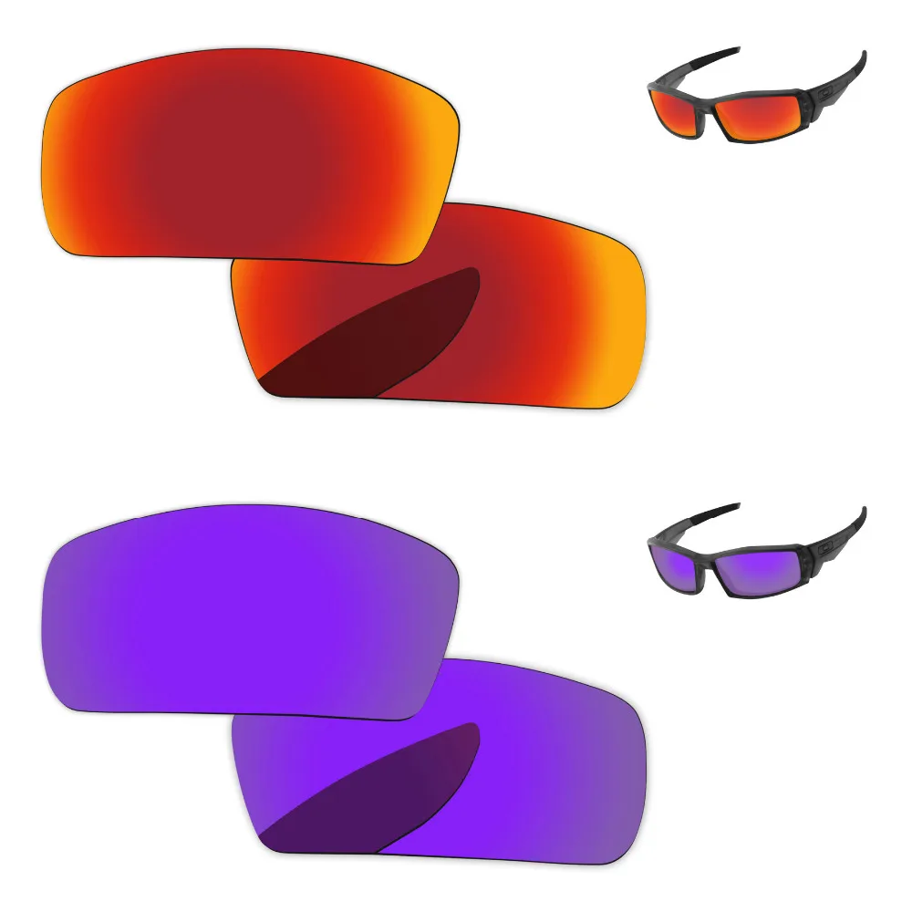Плазма фиолетовый и огненный красный 2 пары зеркальные поляризованные Сменные