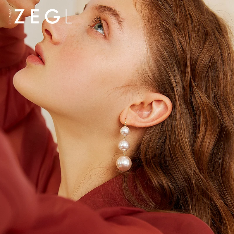 Женские серебряные серьги ZEGL925 красные для женщин украшения нового года|Серьги| |