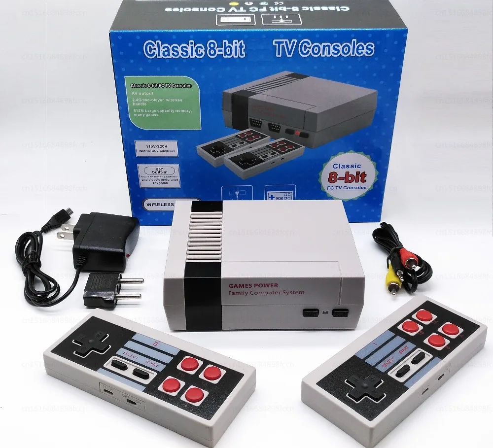 Беспроводная Ретро Мини ТВ Видео игровая консоль Ретро игровая консоль для Nes 8 битных игр с 318 встроенными играми двойные геймпады