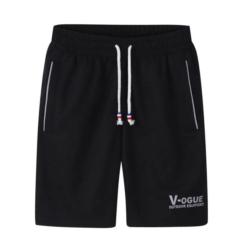 Black 6XL летние Брендовые мужские шорты воздухопроницаемые пляжные шорты спортивные мужские шорты удобный размер плюс фитнес шорты для бодибилдинга - Цвет: Black