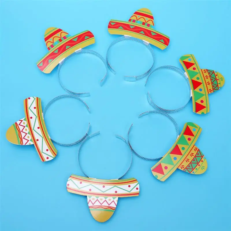 6 шт. вечерние разноцветные аксессуары головные повязки Sombrero|Украшения своими