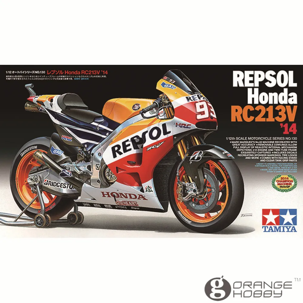 Весы OHS Tamiya 14130 1/12 Repsol RC213Vཊ сборка модели мотоцикла строительные наборы|model building