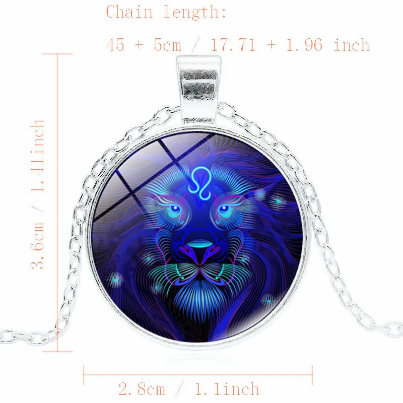 Новый знак зодиака для женщин мужчин Цепочки и ожерелья 12 Созвездие Лео Дева весы