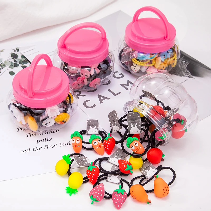 24 шт./компл. простой милый растений животных Форма Детские резинки для волос