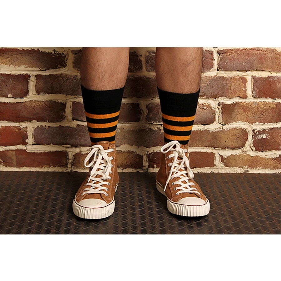 3 пары хлопковых полосатых носков средней длины для мужчин сезон осень зима