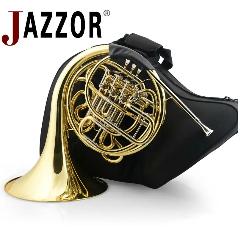 JAZZOR JBFH-601 4-key Double French Horn Entry Model Bb/F Wind Instruments Horns with mouthpiece Free Shipping | Спорт и развлечения