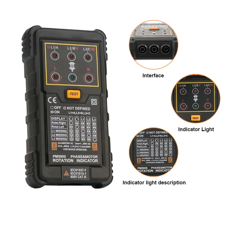 

MS5900 Three Phase Rotation Indicator Meter