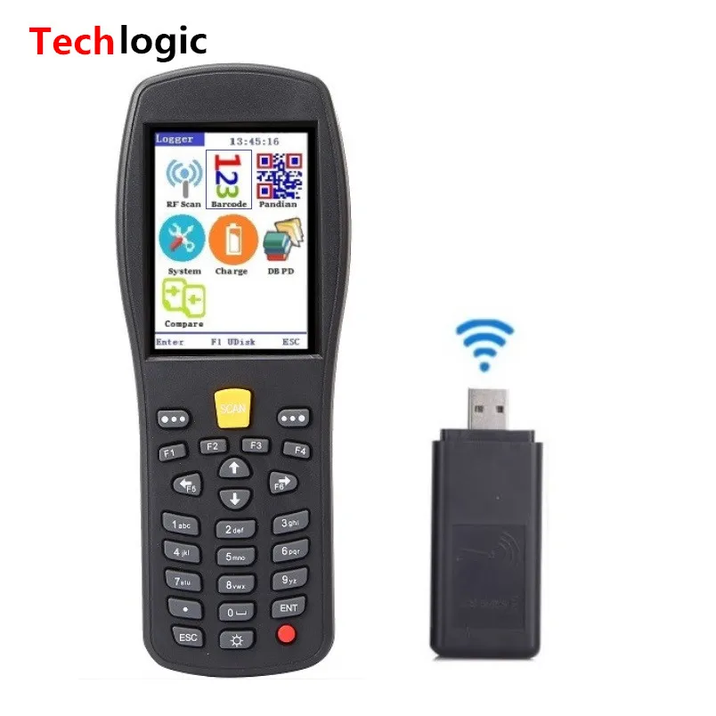 Беспроводной сканер штрих-кодов Techlogic Q7 CCD PDA Ручной терминал для супермаркетов и