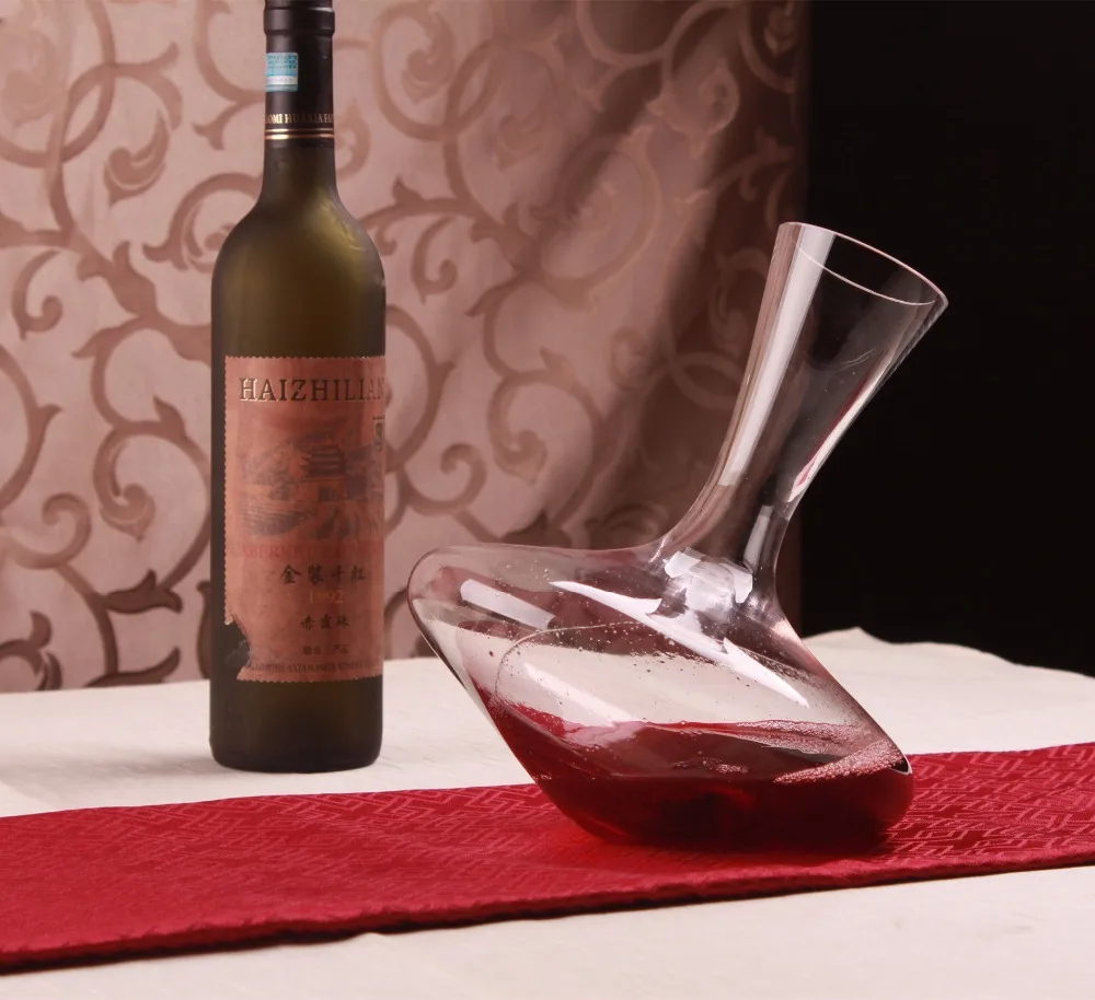 

1PC Tumbler Decanter Handmade Crystal Red Wine Brandy Champagne Glasses decanter Bottle Jug Pourer For Family Bar JS 1107