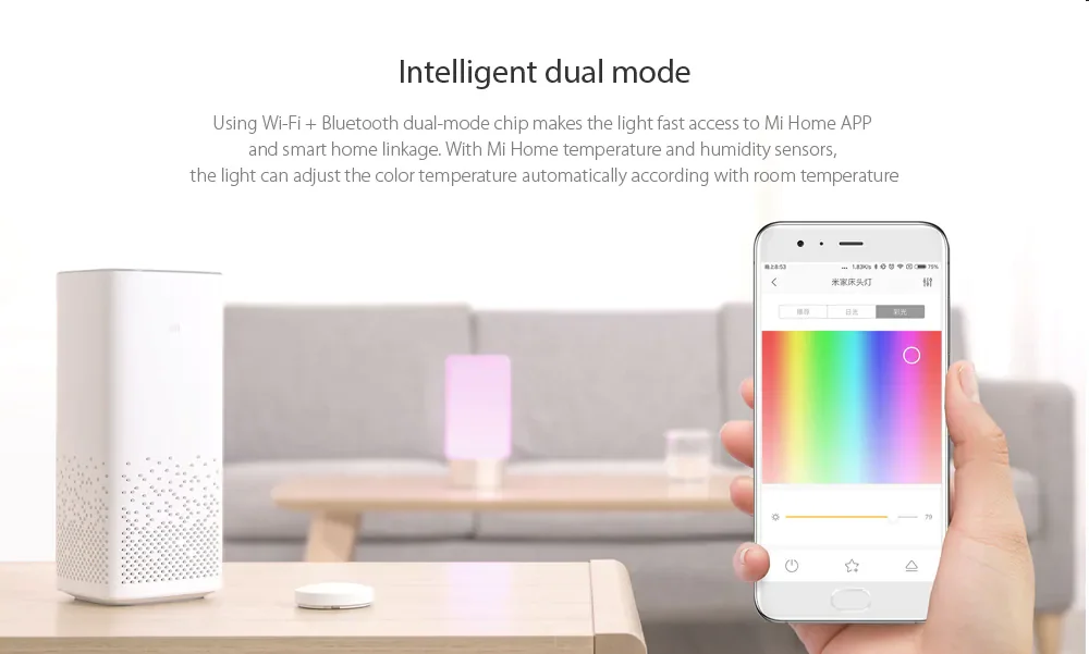 XIAOMI MIJIA прикроватная лампа MJCTD01YL умный светодиодный настольный светильник портативный настольный ночник для помещений спальня Bluetooth приложение сенсорное управление