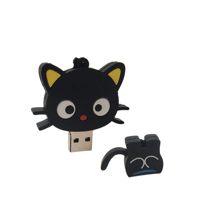 Акция Новое поступление u диск мини накопитель Черный Кот usb флэш Флешка 4 ГБ 8 16 32 64