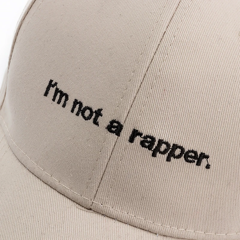 Высококачественная брендовая бейсболка с надписью i'm not a rapper Snapback, хлопковая бейсболка для взрослых мужчин и женщин, хип-хоп шляпа папы костяная Garros