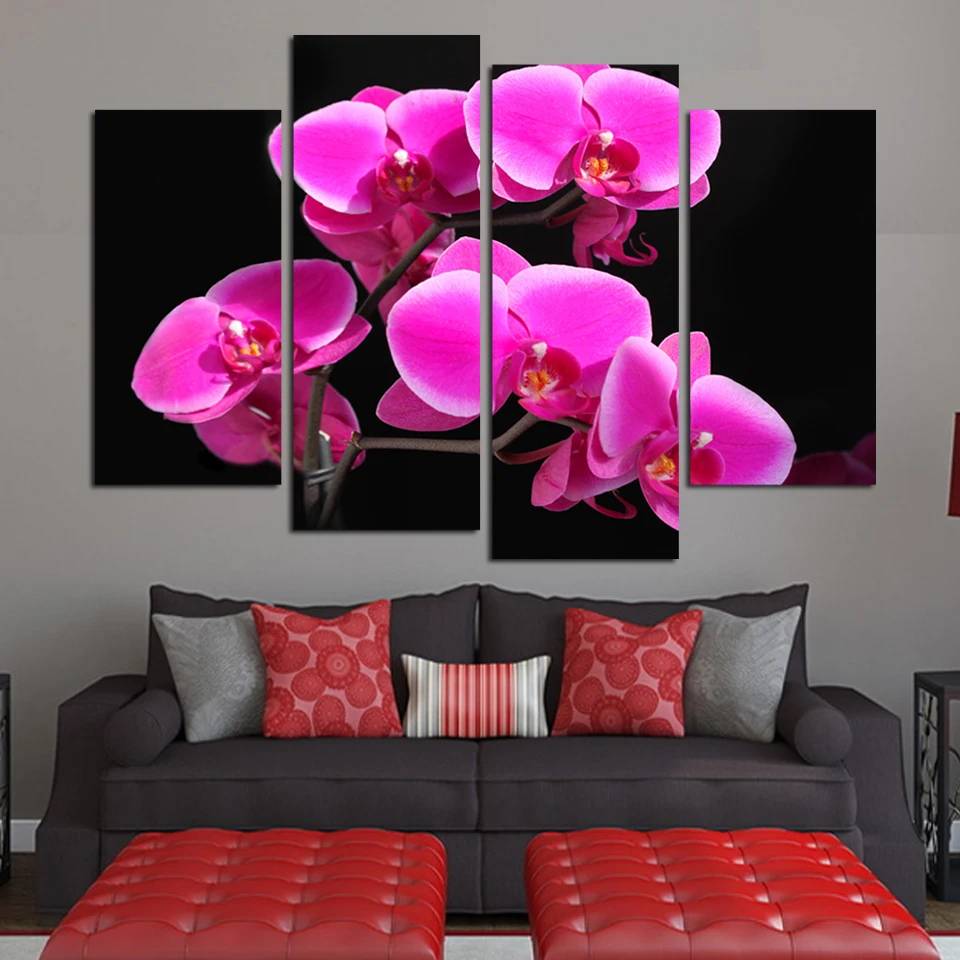 

New Modular Free shipping 4 pieces new canvas painting wall pictures print on canvas HD image unframed home decoration