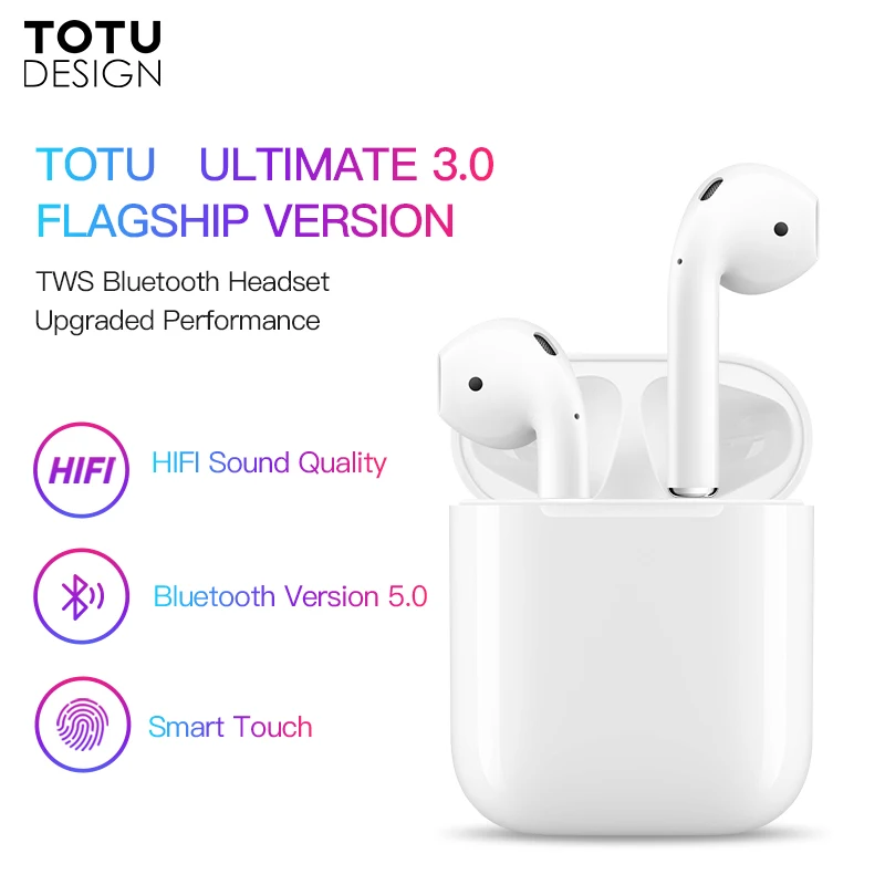 TOTU TWS Bluetooth Наушники Hi Fi стерео Спортивная Музыкальная гарнитура