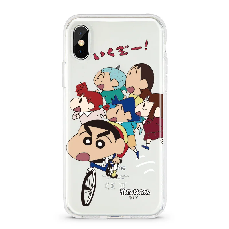 Чехол для мобильного телефона Crayon Shin-chan iPhone Xs XR Max 6s 7 8 Plus защитный чехол с рисунком