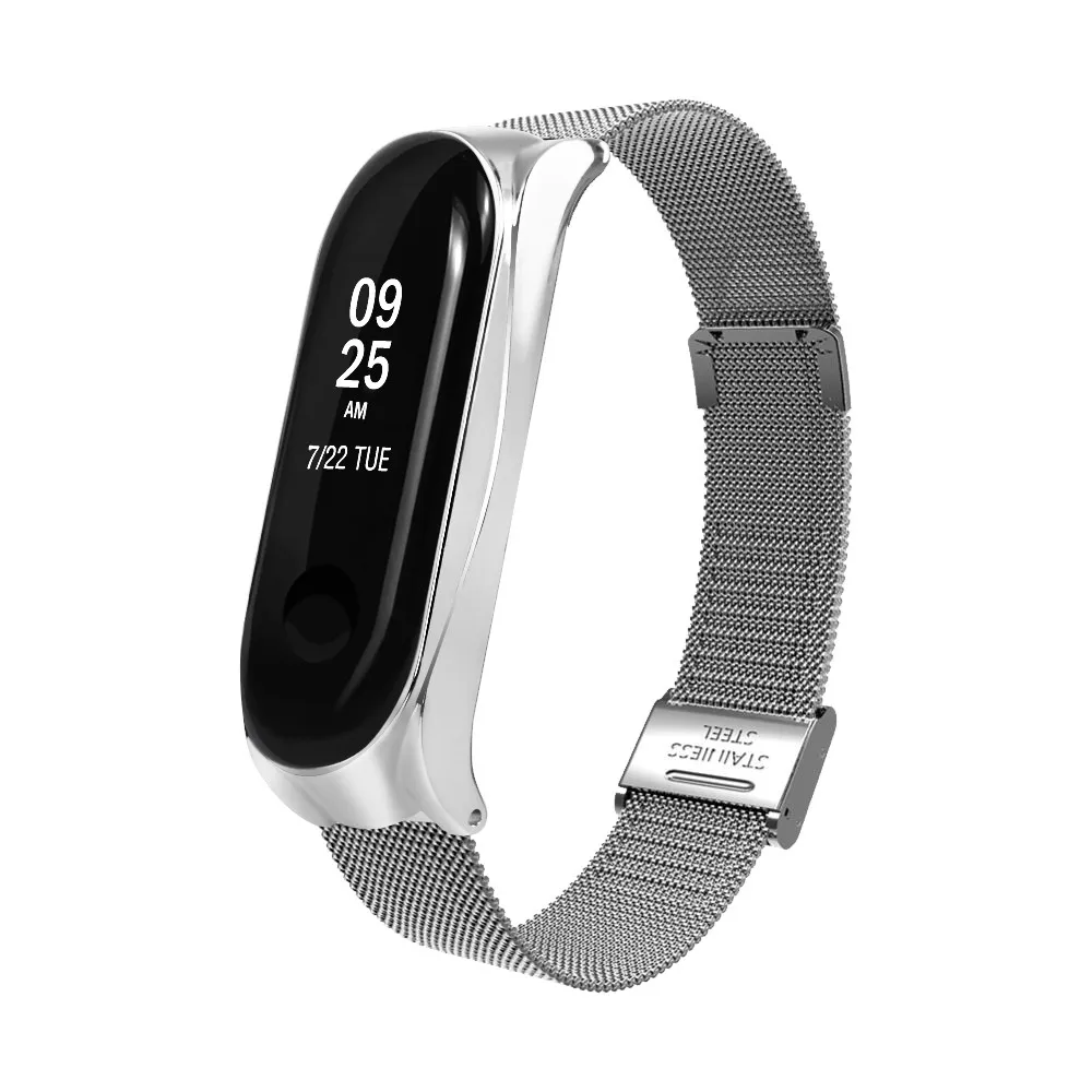 Металлический браслет для Xiaomi Mi Band 3 2019 модные повседневные мужские и женские