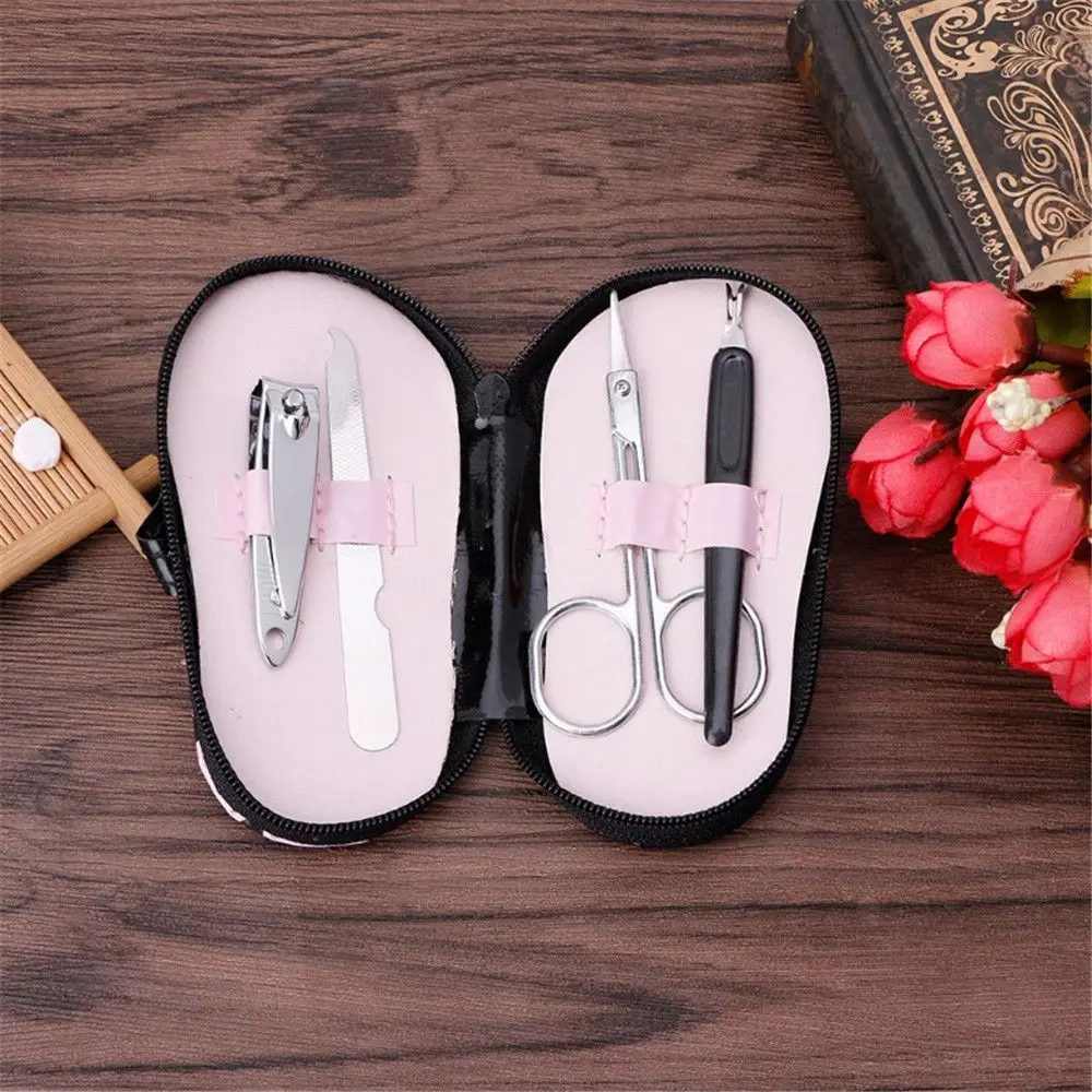 Набор для маникюра в горошек 4 шт./компл.|nail care tools|manicure set nailmanicure |
