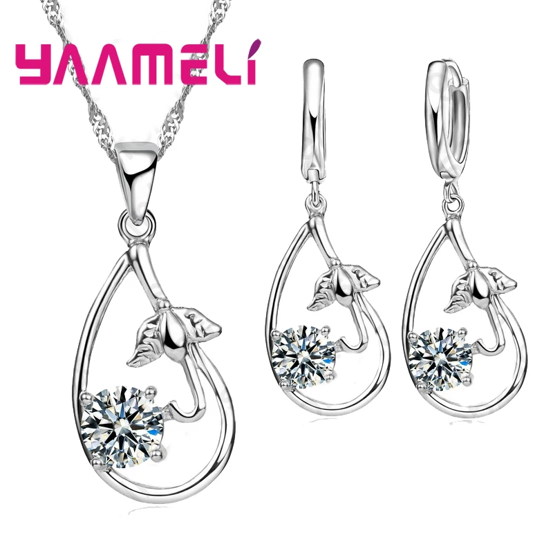 

Серьги-подвески женские из настоящего серебра 925 пробы с фианитами