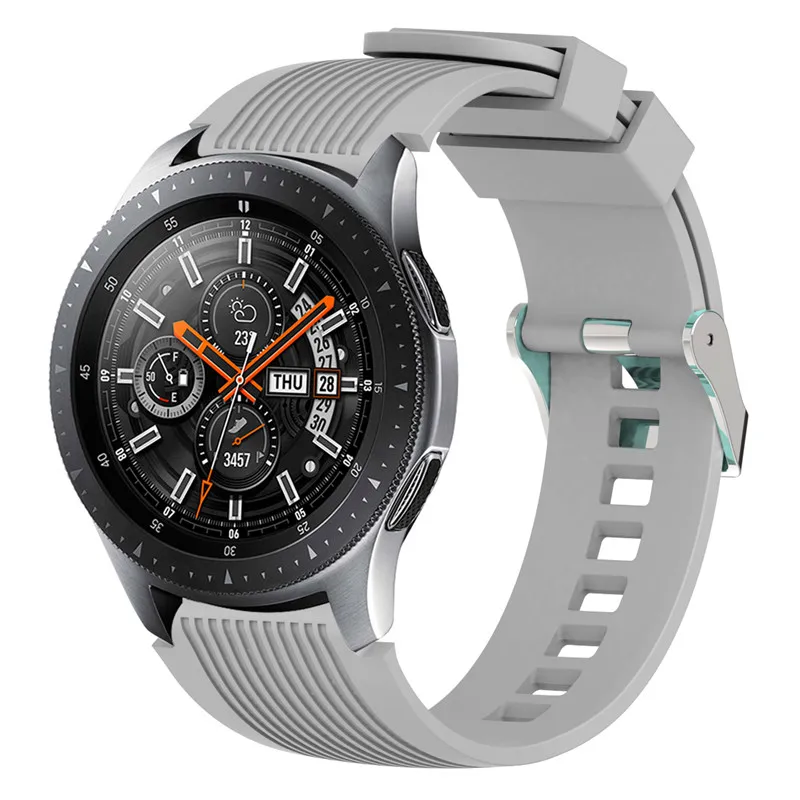 Ремешок силиконовый для Samsung Galaxy Watch 46 мм 42 резиновый сменный Браслет часов Pebble Time