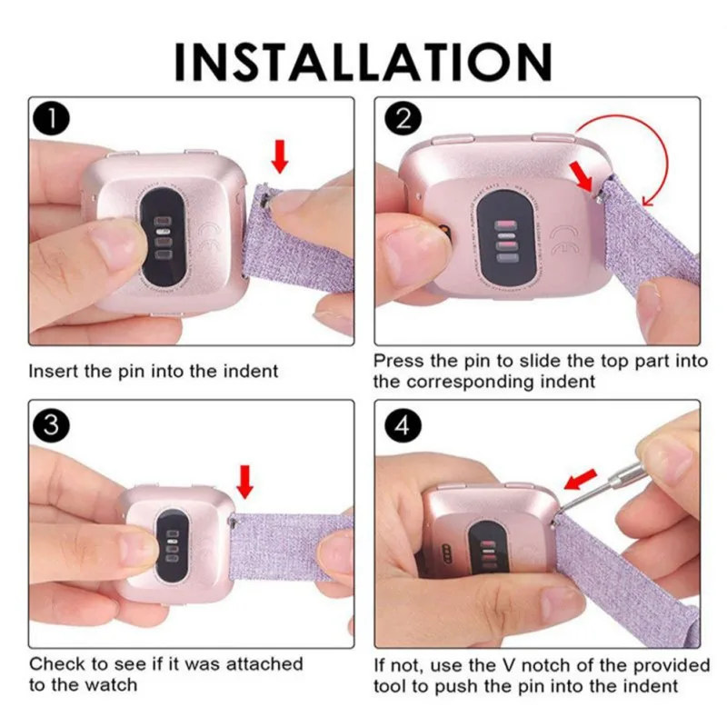 Часы с сердечным ритмом применимые к Fitbit versa ремешок из парусины умный джинсовый