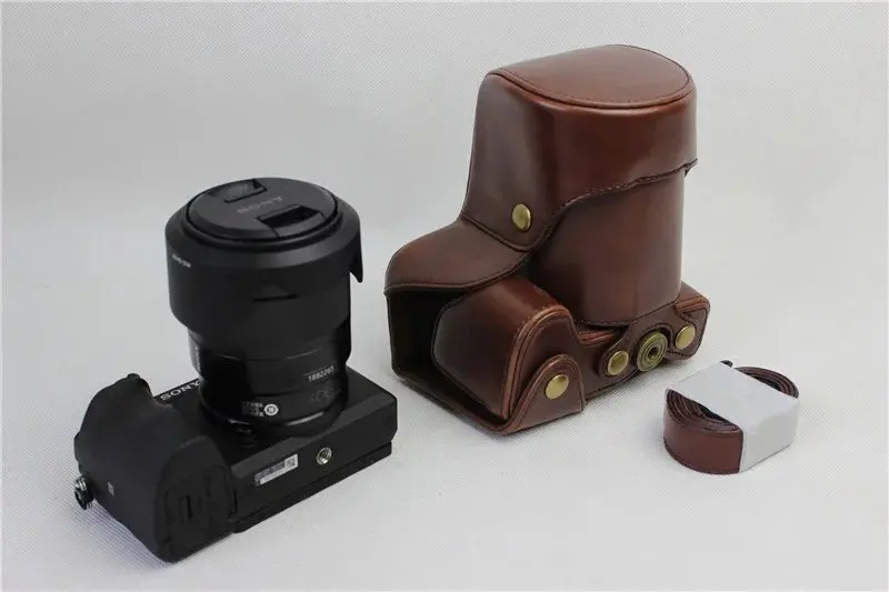 Чехол для камеры Sony A6500 ILCE6500 защитный чехол из искусственной кожи с плечевым