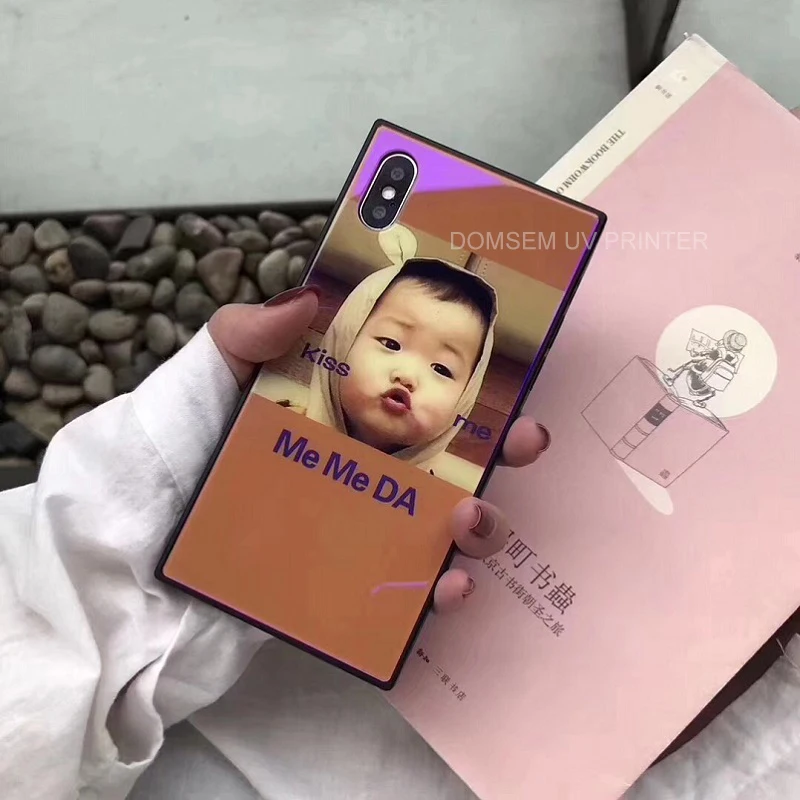 DIY УФ принтер для пользовательских печати фото телефонные чехлы iPhone X XS