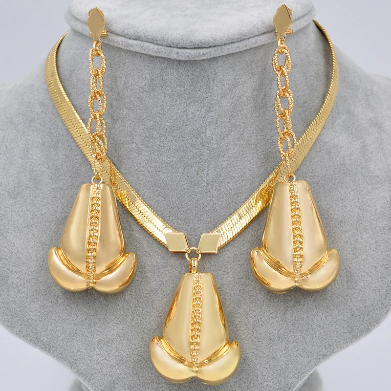 Sunny Jewelry массивные Дубай лягушка медные комплекты украшений для женщин длинные