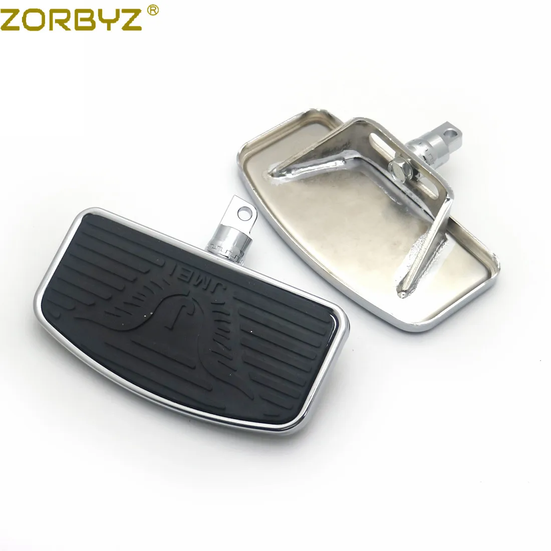 ZORBYZ пара черных регулируемых передних и задних пассажирских напольных подножек