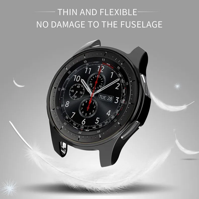 Чехол для Galaxy Watch, 46 мм, 42 мм, активный, 40 мм, тонкий, мягкий, TPU, силиконовый, ультра тонкий, цветной, покрытие, чехол для samsung gear S3