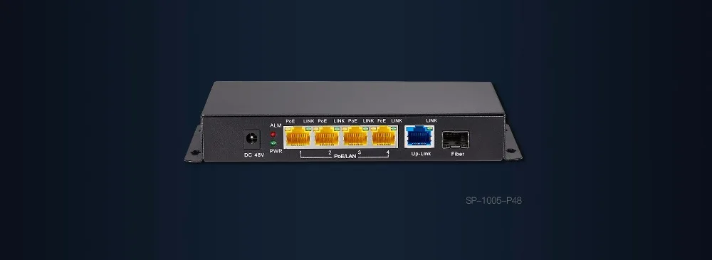 SP 1005HP 5 коммутатор PoE портов 10/1000/100 м Gigabit 48 в порты Desktop Ethernet с гигабитный SFP волокно