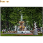 Картина из страз Peter ren, вышивка крестиком, домашний декор, круглые и квадратные мозаичные стразы, полноформатная Алмазная вышивка фонтан в парке