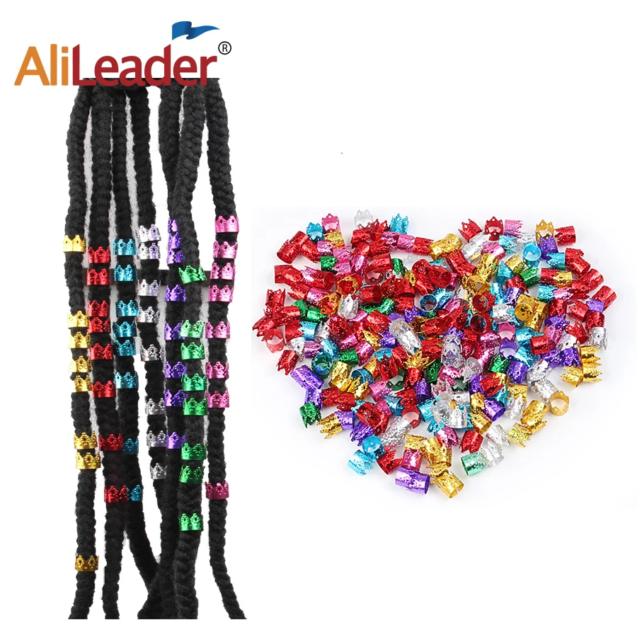 Alileader 50 шт. регулируемые металлические бусины для детей коробка косички