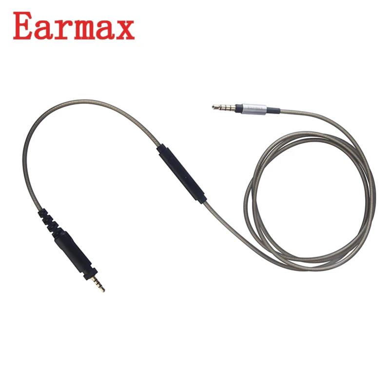 Earmax обновления кабель для наушников 3 5 мм до 2 с серебряным покрытием аудио Aux
