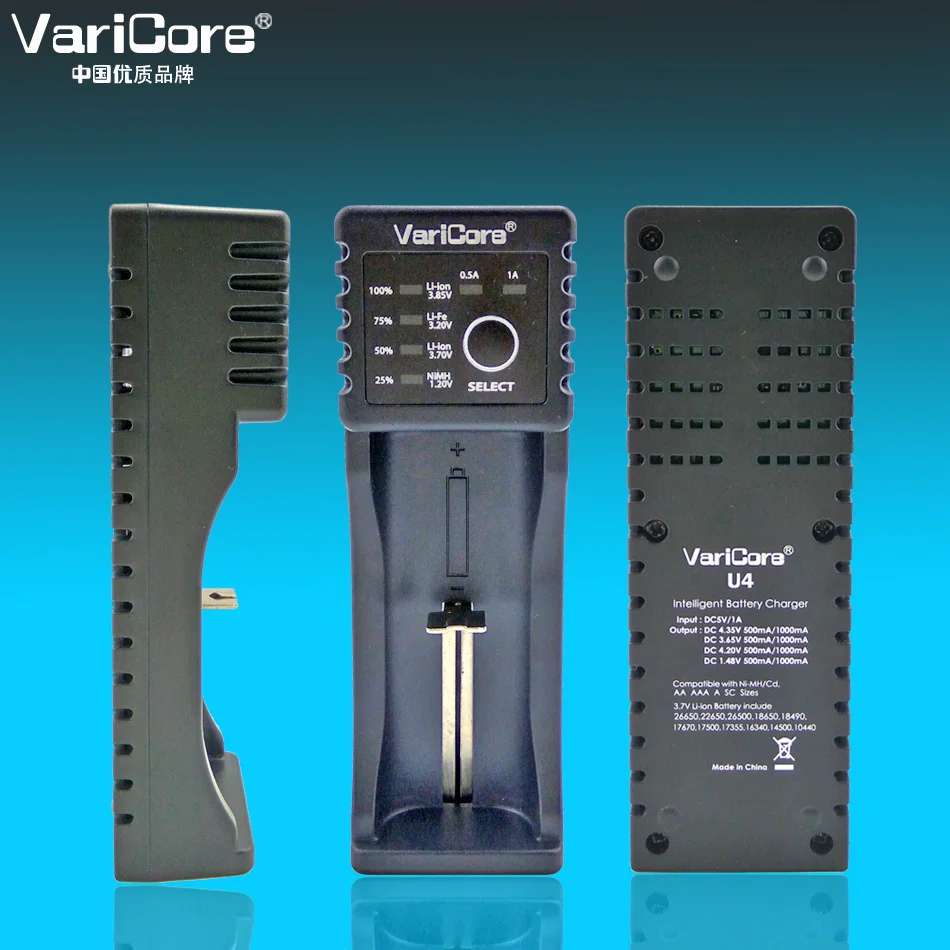 Зарядное устройство VariCore U4 18650 3 7 В 26650 16340 18500 цилиндрические литиевые батареи 1 2 AA