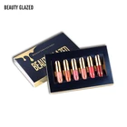 Матовый водостойкий блеск для губ BEAUTY GLAZED, 6 цветов в комплекте